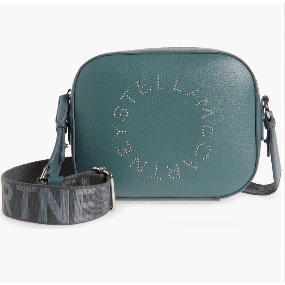 Stella McCartney Teal Logo Camera Crossbody Bag NWT